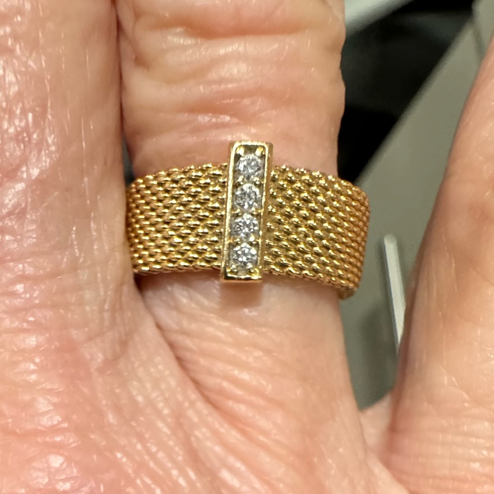 Tiffany & Co. Somerset Diamond Mesh Band Ring